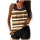 thumbnail image 2 of Trajes de baño tankini para mujer Trajes de baño de dos piezas con espalda de tiras y estampado conservador para mujer Traje de baño de dos piezas para mujer, 2 of 5