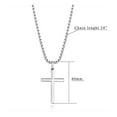 thumbnail image 3 of FANCIME 925 Solid Sterling Silver Cross Pendant Necklace for Men, White Gold Plated with 24" Stainless Steel Box Chain, 3 of 12