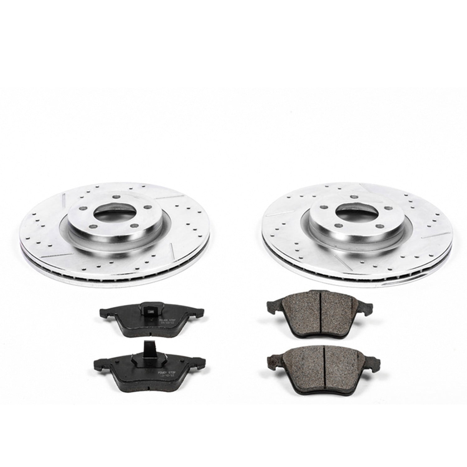 PowerStop Front Z23 Evolution Sport Carbon-Fiber Ceramic Brake Pad and Drilled & Slotted Rotor Kit Fits: MAZDA Select Models K5279