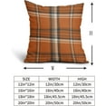 thumbnail image 5 of Fall Plaid Pillow Covers 18x18 Set of 2 Burnt Orange Blue Buffalo Plaid Tartan Print Autumn Colored Decorative Outdoor Pillowcases Farmhouse Rustic Throw Cushion Case Decor for Home Couch Sofa Bed, 5 of 6