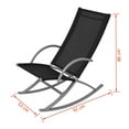 thumbnail image 4 of vidaXL Garden Rocking Chairs 2 pcs Steel and Textilene Black, 4 of 5