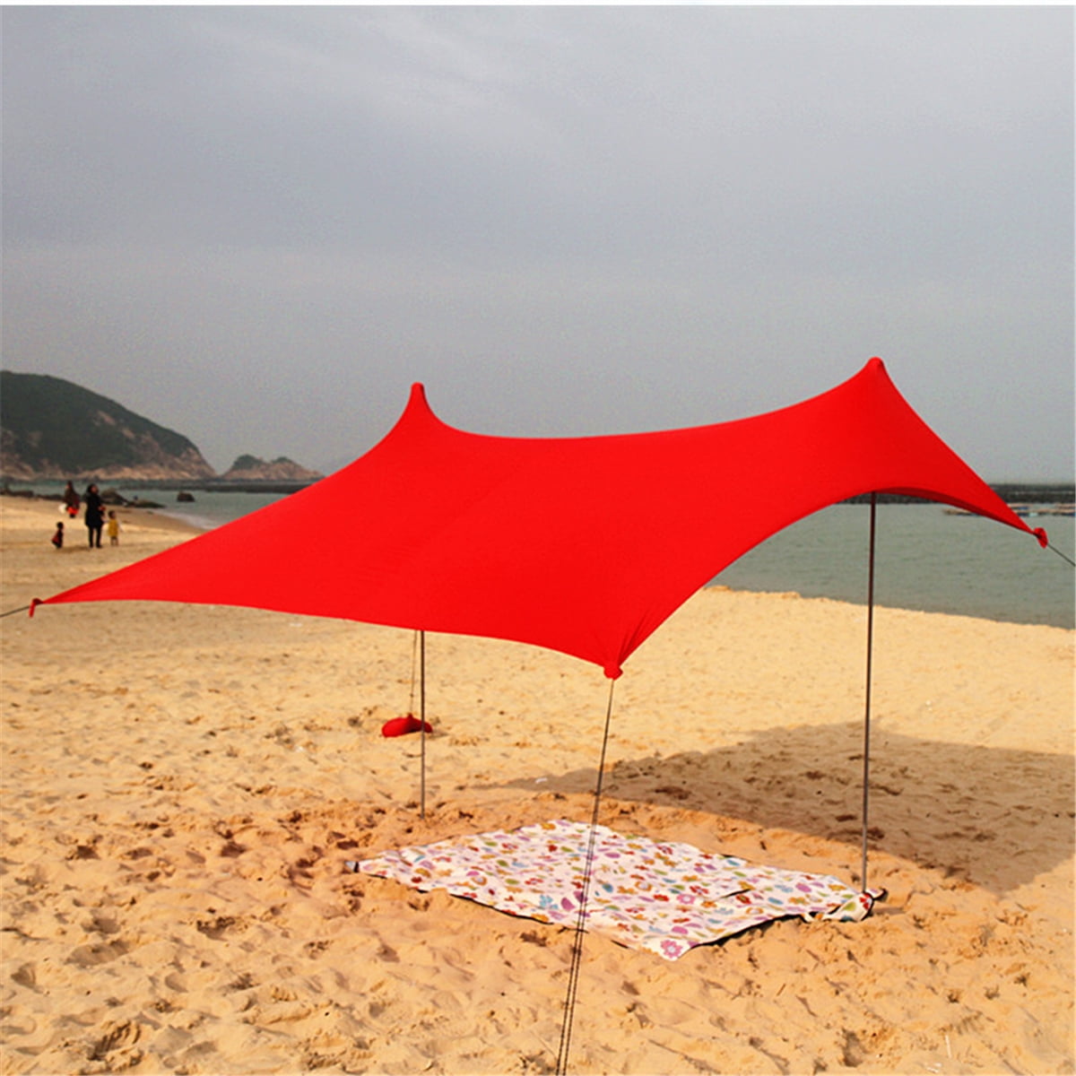 Lightweight Sun shade Protection Beach Shelters Tent Canopy with Sandbag Anchors 