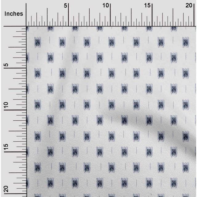 oneOone Cotton Poplin Fabric Brush Stroke Ikat Printed Craft Fabric BTY 42 Inch Wide