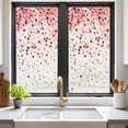 thumbnail image 3 of Red Polka Dot Window Privacy Film Watercolor Red Gradient Abstract Modern Decorative Glass Window Film UV Blocking Static Cling Non-Adhesive Sticker Covering for Home Door 19.6 x 39.3 inches, 3 of 8