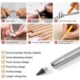 thumbnail image 4 of LAICAIW 2 in 1 Metal Inkless Pencil, Infinity pencil, Everlasting Pencil, Premium Metal Stylus pencil for Touch Screens, with 2 Graphite Nib and 2 Silicone Tip, for Writing Drawing（ 2PCS-Black & Si, 4 of 7