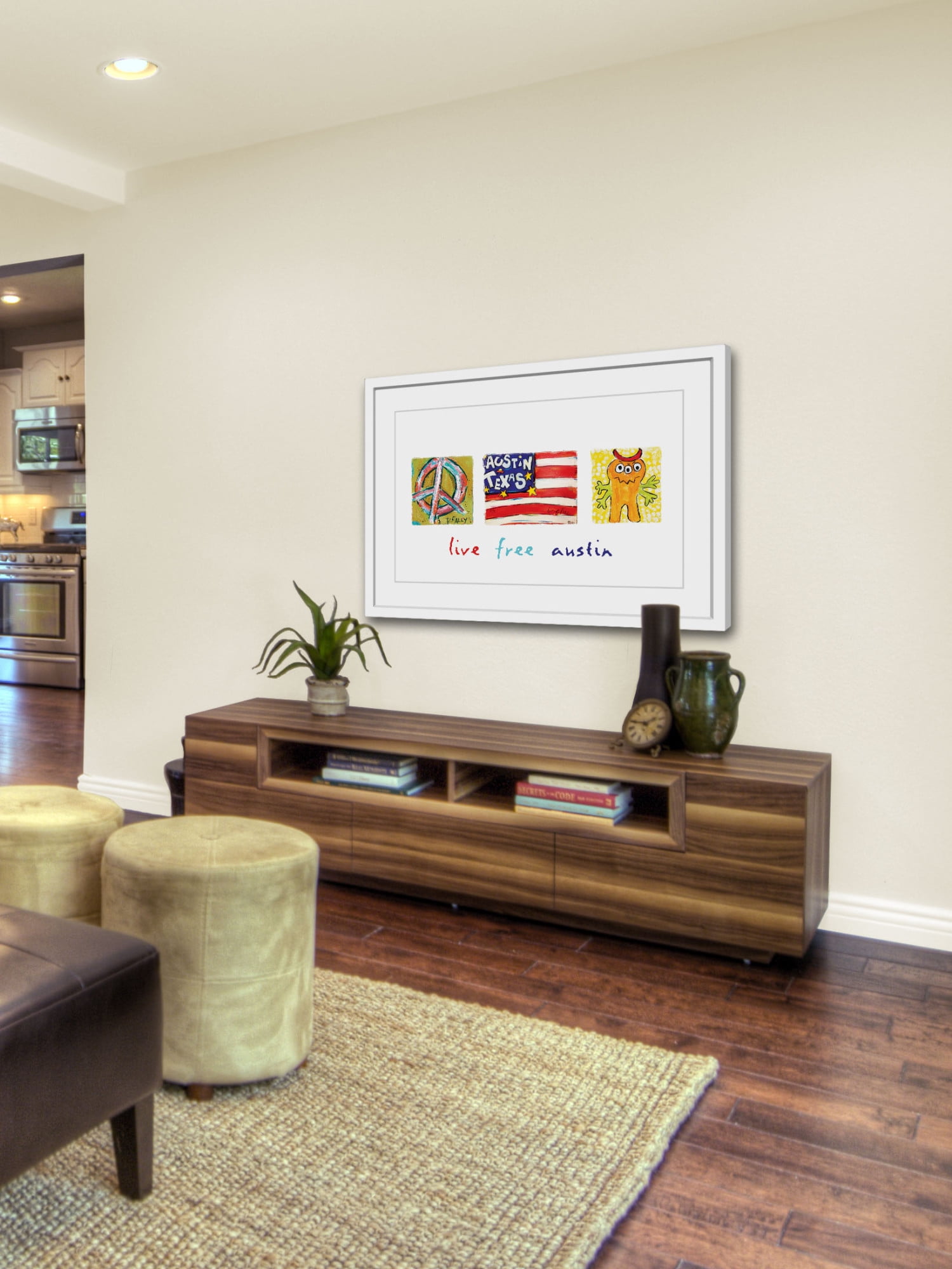 Marmont Hill "Live Free Austin" by Tori Campisi Painting Print in Frame