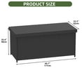 thumbnail image 4 of Uforic 260-Gallon Wicker Outdoor Deck Boxes with Waterproof Liner Bag, Rattan Storage Bin, Large Storage Deck Box - Black, 4 of 9