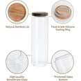 Airtight Food Storage Containers with Bamboo lids set of 5, Stackable