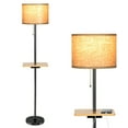 thumbnail image 1 of Gymax Lampe de Sol Moderne avec Table d'Appoint et Ports de Charge USB Doubles 3-en-1, 1 of 10
