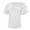 White, variant on YDLCAFD Easter Summer Independent Station Europe And The United States Border Solid Color Fashion Ruffles Short Sleeves Versatile Crewneck T Shirt In Stock