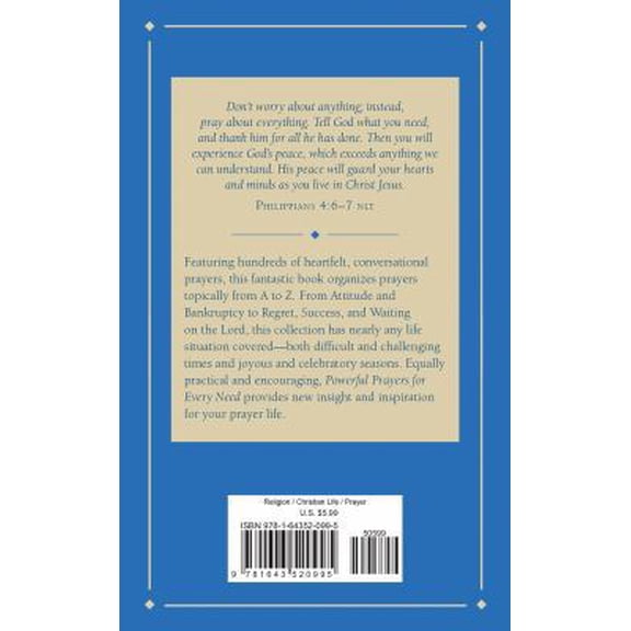 Pre-Owned Powerful Prayers for Every Need: 500 Prayers for Every Season of Life (Paperback) 1643520997 9781643520995