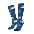 thumbnail image 2 of Bingfone Compression Socks for Women and Men Long Socks for Running Athletic Cycling Nurse-Colorful Ocean Shark, 2 of 8