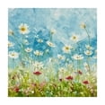 thumbnail image 4 of Acheng Flowers Sky Field Square Fitted Tablecloth 100% Polyester Fiber 36*36, 4 of 8