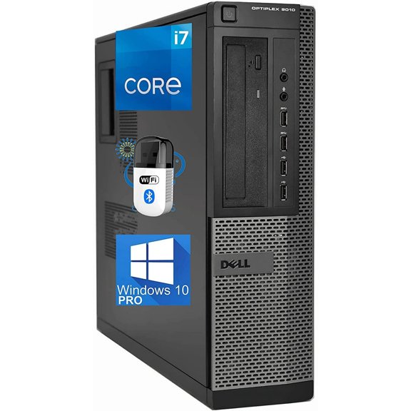 Dell Optiplex 9010 SFF Desktop Computers, Intel Core i7-3770, 32GB, 1TB SSD, DVD (Restored)