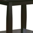 thumbnail image 2 of Contemporary Style Solid Wood End Table With Slightly Rounded Shape, Dark Brown, 2 of 4