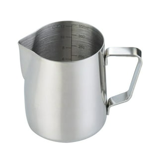 Milk Frother Cup Frothing Pitcher: KitchenBoss Stainless Steel Espresso  Steaming Pitcher 12 Oz (350ml), Latte Art Pitcher Metal Milk Steamer Jug