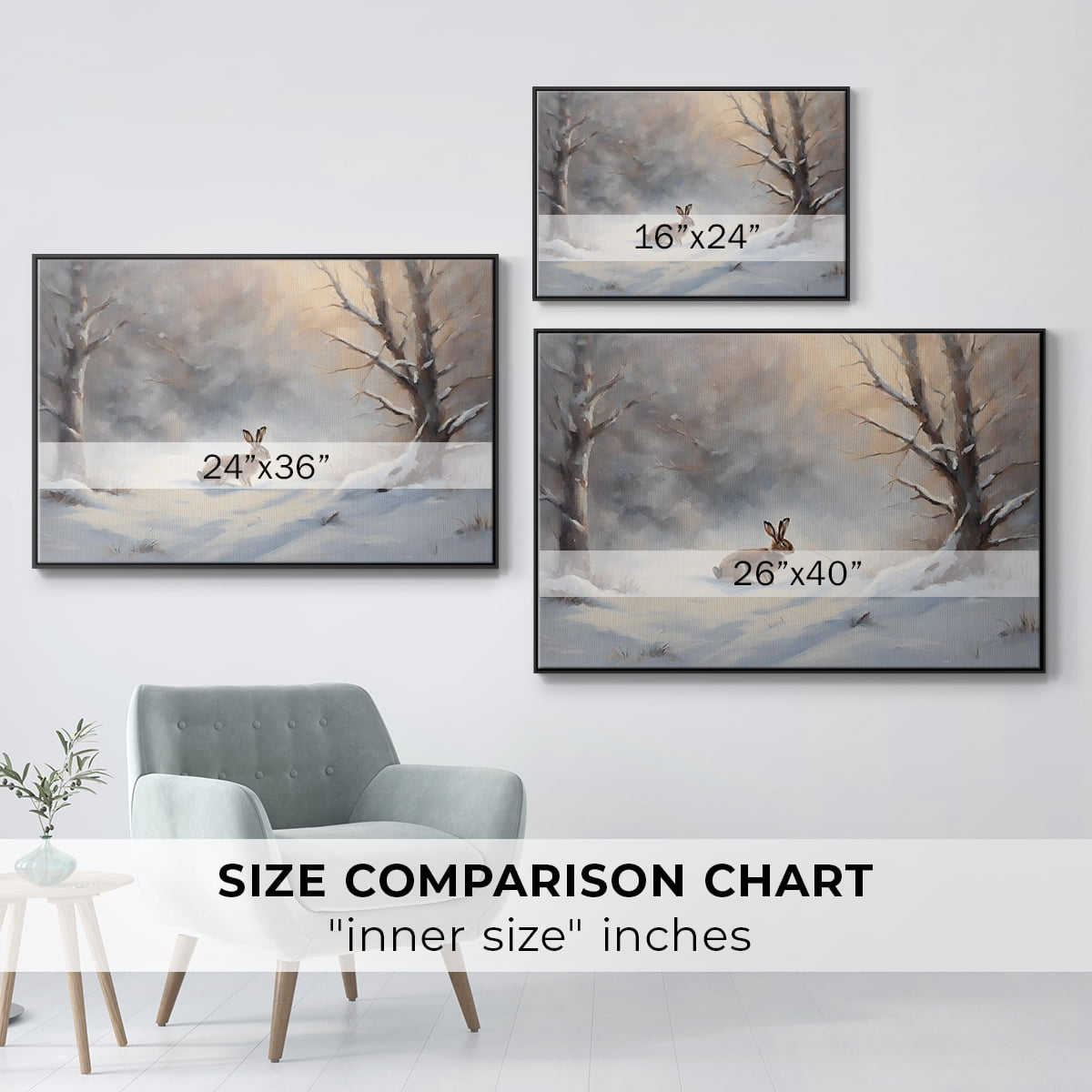 Vintage Landscape-CCVII By Wexford Home Framed in Black Wood Gallery Wrapped Canvas 17 in. x 25 in.