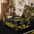 thumbnail image 5 of Manfei Botanical Flower Zipper Queen Comforter Set with Fitted Sheet and 2 Pillowcases,Spring Garden Zipper Bedding Set,Reversible, 5 of 7