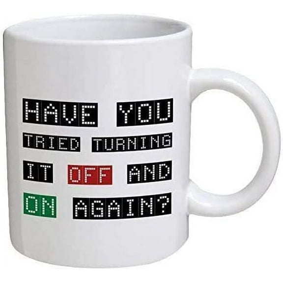 It Department Have You Tried To Turn It Off and On Again For Dad On Fathers Day Mugs For Dads 11 Ounces Funny White Coffee Mug Dad From Daughter For Uncle Brother Boss