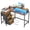 Rustic Brown, variant on Litake L Shaped Desk with Power Outlets & LED Lights, Computer Desk with Drawers & Shelves, Corner Desk Gaming Desk Home Office Desk, Rustic Brown