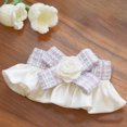 thumbnail image 2 of CSChome Pet Collar Saliva Towel Exquisite Three-Dimensional Flowers Ruffled Edge Dog Bowknot Neck Scarf Photoshoot, 2 of 7