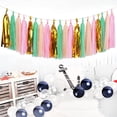 thumbnail image 3 of Banderines con borlas para decoración de fiestas, banderines con borlas de papel de seda, decoración colgante, fondo para cumpleaños de niño, 3 of 5