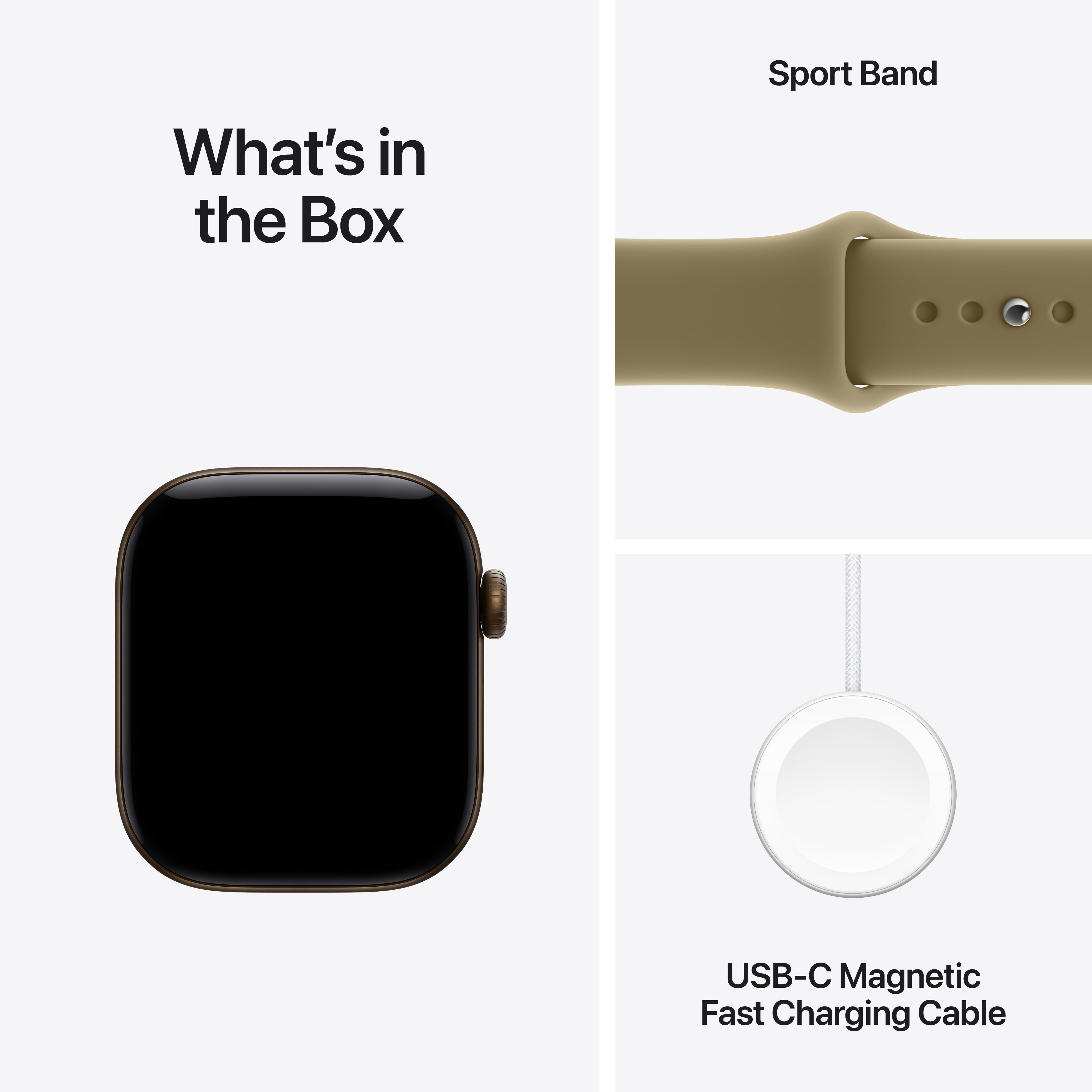 Apple Watch Series 12 GPS + Cellular 42mm Dark Bronze Aluminum Case with Olive Sport Band - M/L