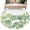 White, variant on Tropical Plants Round Area Rug 5Ft Washable Circle Rugs for Living Room Bedroom, Summer Watercolor Green Palm Leaf on Linen Non-Slip Carpet Floor Mats Indoor Outdoor Carpet Runner Home Decor