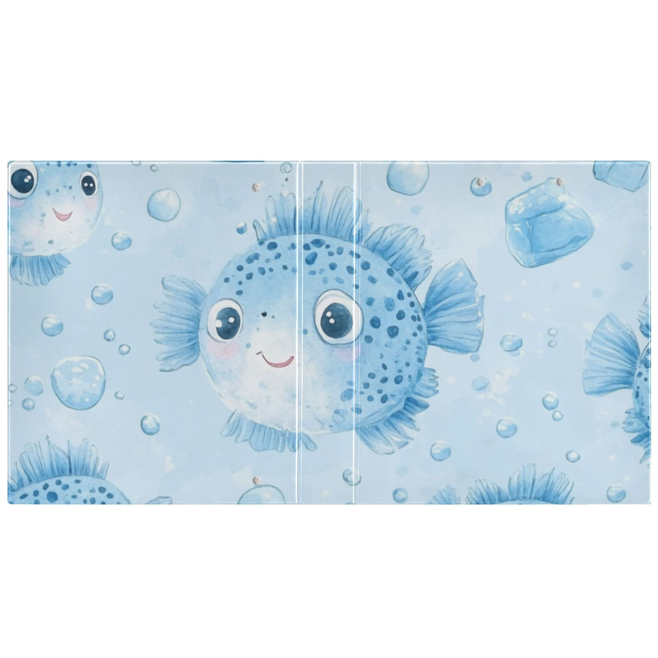 Ice Bubbles Puffers 3 Ring Binders 1.5 inch Hardcover File Folders with Interior Pockets A4 Size Organizer for School Office Hospital