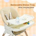 thumbnail image 4 of PEXMOR 5 in 1 Convertible Baby High Chair, Easy Clean with Removable Double Tray, 5-Point Harness, Beige, 4 of 8