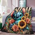 thumbnail image 1 of Cartoon Cute Stich Blanket, 3D Printing Lilo & Strong Soft and Comfortable Children's Nap Sleeping Blanket, Bedding, 1 of 5