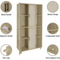 thumbnail image 3 of 70" Kitchen Pantry Cabinet, Tall Pantry Storage Cabinet with 4 Door Cabinet with 4 Shelves with 4 Adjustable Inner Shelves, Storage Cabinet for Kitchen, Dining Room, Living Room (Natural), 3 of 9