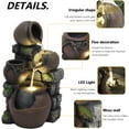 thumbnail image 4 of Magic Union Outdoor Water Fountain with Flower Pot and Lights - Cascading Pitchers Farmhouse Fountains and Waterfalls, Garden Fountain Outdoor Patio Decor, Waterfall Fountain Indoor and Outdoor, 4 of 9