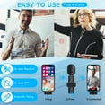 thumbnail image 2 of 2.4GHZ Wireless Lavalier Microphone Portable Audio Video Recording Mini Mic  with quality materisls and smart chips, 2 of 15