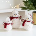 thumbnail image 4 of Adornos de muñecos de nieve de peluche Tejido de punto Feliz Navidad Muñecos de nieve de Navidad Regalos Feliz Año Nuevo 2025 Decoración, 4 of 5