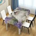 thumbnail image 5 of DEIARA Happy Havanese Dog Square Tablecloth 60×60in Polyester Fabric Tablecloth Washable Dust Resistant Wrinkle Resistant, 5 of 9