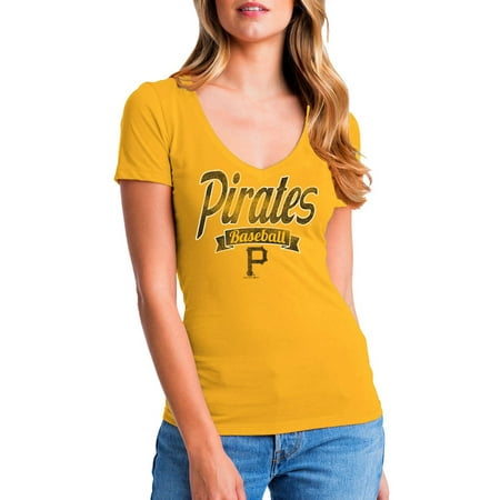 MLB Pittsburgh Pirates Women's Short Sleeve Team Color Graphic (Best Pittsburgh Pirates Ever)