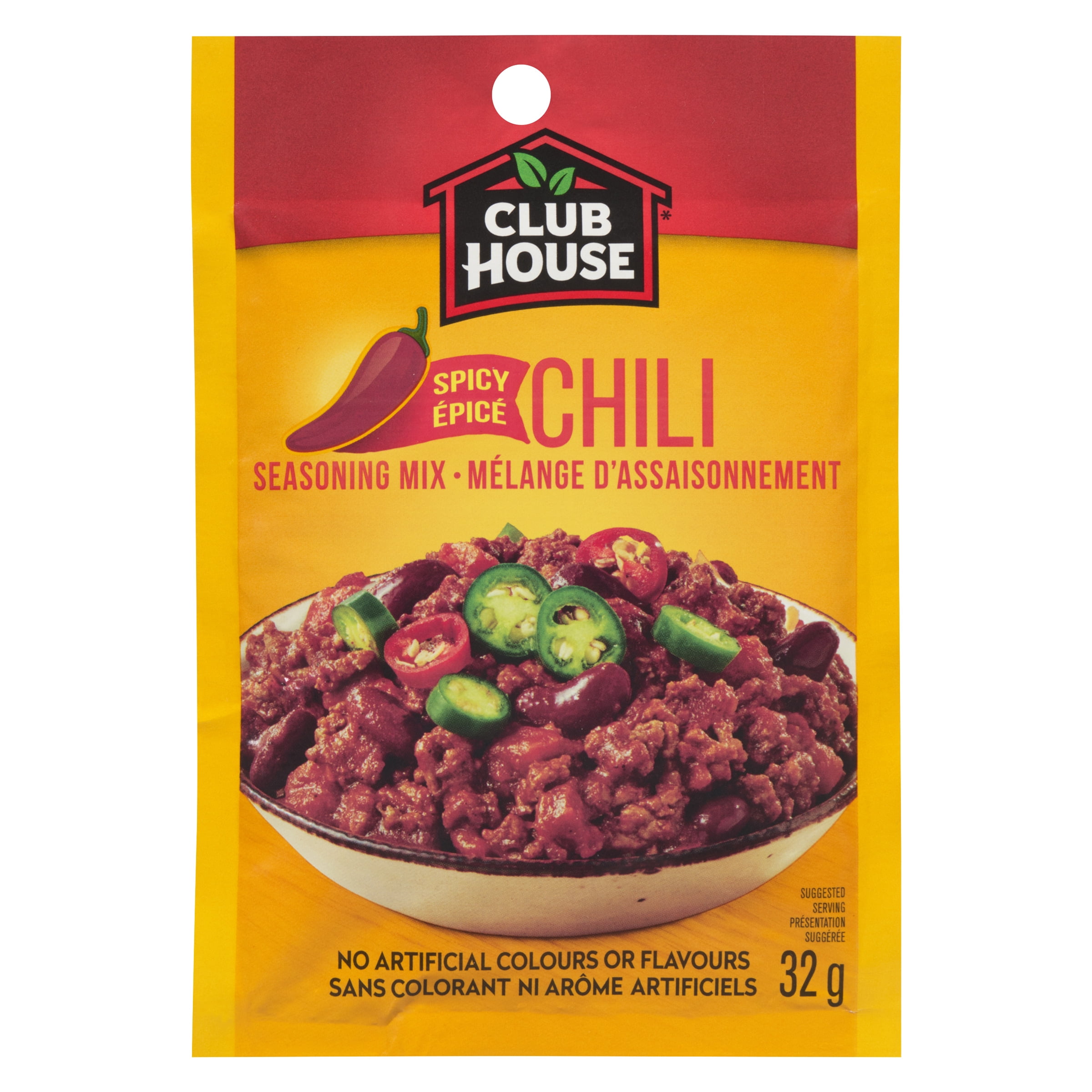 Club House, mélange de sauce sèche / assaisonnement / marinade, Hot'N Spicy Chili 32 g