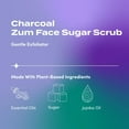 thumbnail image 2 of Zum by Indigo Wild Face Sugar Facial Scrub - Natural Sugar Scrub - Soothing Facial Exfoliator with Jojoba Oil, Coconut Oil & Olive Oil - Charcoal - 4 Oz, 2 of 7