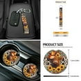 thumbnail image 6 of Yuyamidu Highland Cow Car Front Seat Covers Set of 12 Brown Cow Print Car Steering Wheel Cover Seat Belt Strap Cover Armrest Pad Trash Bag Air Vent Holder Rearview Mirror Cover Cup Holder Keychain, 6 of 6