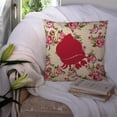 thumbnail image 3 of Hermit Crab Shabby Chic Yellow Roses  Fabric Decorative Pillow, 3 of 4