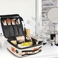 thumbnail image 5 of FORMRS Travel Makeup Bag Large Capacity Train Case Cosmetic Organizer with Adjustable Dividers, Minimalist Geometric Pattern, 5 of 8