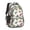 Dinosaur and Text, variant on Dinosaur and Volcano White Pattern Backpack for School, Cute School Bag with Adjustable Shoulder Straps and Padded Back, 16.9"x12.6"x5.9"