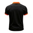 thumbnail image 4 of XIAONU Men's Family Handprint Polo Contrast Collar Short Sleeve Shirt Fitness Training Top, 4 of 4