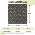 thumbnail image 2 of Dark Christmas Golden Reindeer Pattern Square Fitted Tablecloth with Elastic Edge,Square Table Cover,Washable Elastic Table Cover for Home Kitchen Party Decor 34"x34", 2 of 6