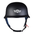 thumbnail image 3 of AHR RUN-G DOT Motorcycle Helmet Half Half Face Cruiser Chopper Biker Scooter Vintage Matte Black XS, 3 of 9