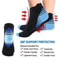 thumbnail image 3 of 5 Pairs Compression Socks Ankle Running Socks with Arch Support for Athletic Sports, 3 of 9