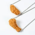 thumbnail image 4 of Chicken Wing Necklace,Ugly Necklace for Womenchicken Wing,Imitation Food Nugget Fried Pendant Themed Gifts Jewelry, 4 of 8
