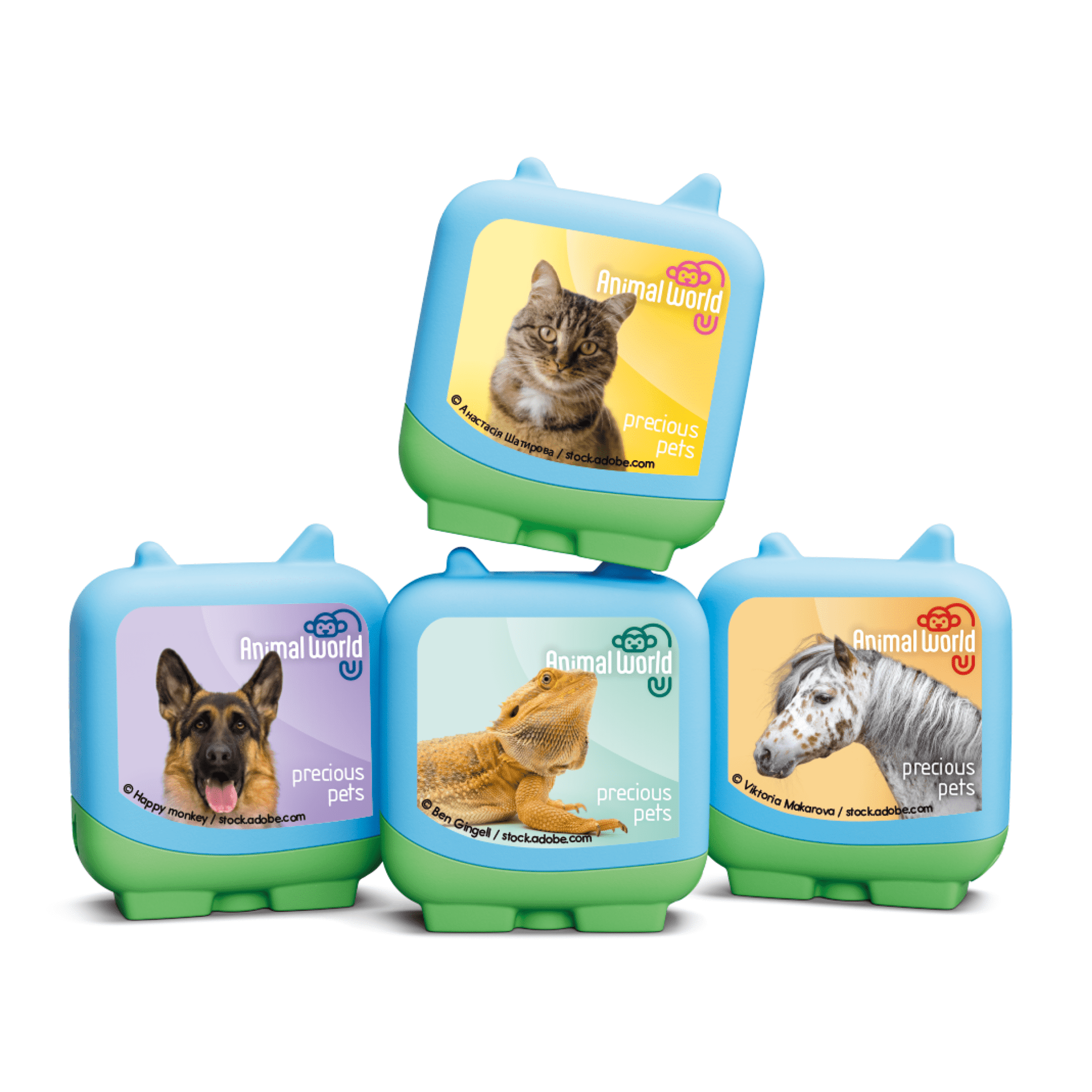 tonies Animal World - Precious Pets Clever Set, 4 Pack, Age Group 5+