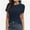 Navy blue, variant on Women's Slim Fit Short Sleeve Crew Neck T-Shirt - Summer Casual Basic Tee Top